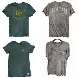 Lot of 4 Katin USA T-Shirts Mens Small Short Sleeve Graphic Surf Shirts